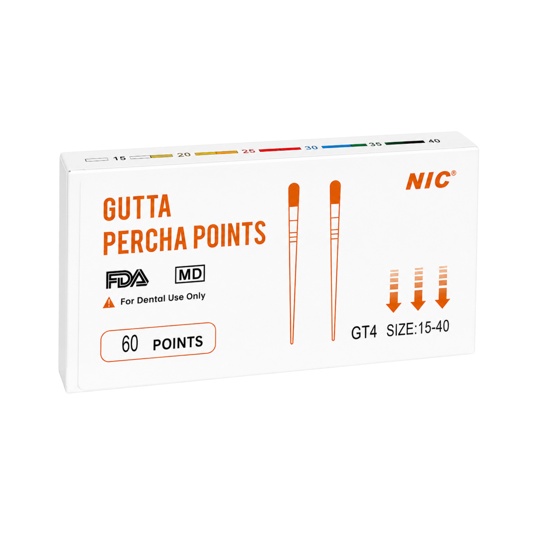 NIC machine rolled gutta-percha points
